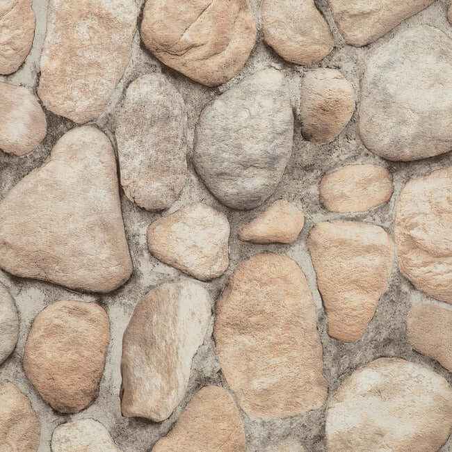 River Rock Slate Grey & Desert Brown Wallpaper - York Wallcoverings - RN1064