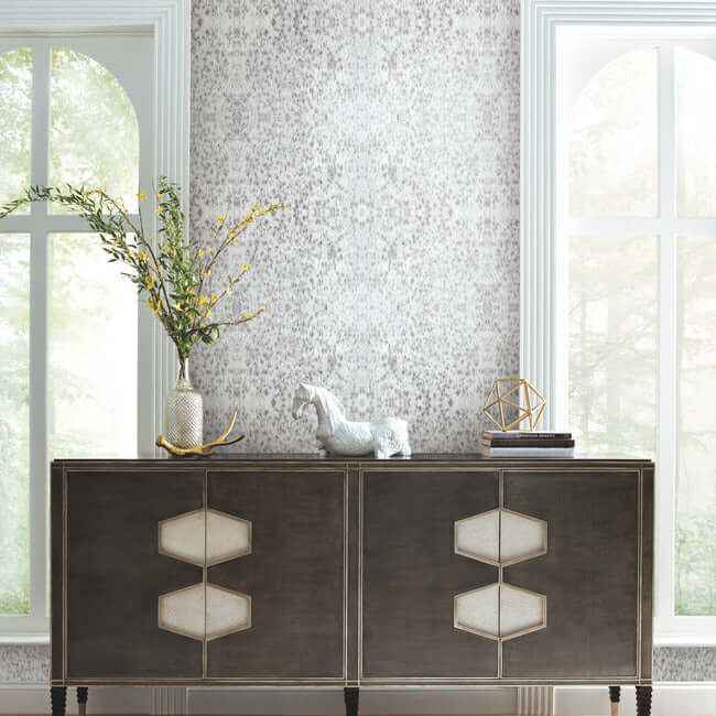 Fleabitten Soft Grey Peel & Stick Wallpaper - York Wallcoverings - PSW1378RL - York Wallcoverings Wallpaper