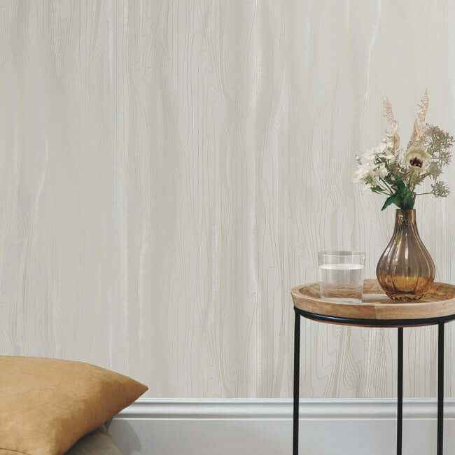 Fantasy Faux Bois Taupe & Gold Wallpaper - York Wallcoverings - DT5032 - York Wallcoverings Wallpaper