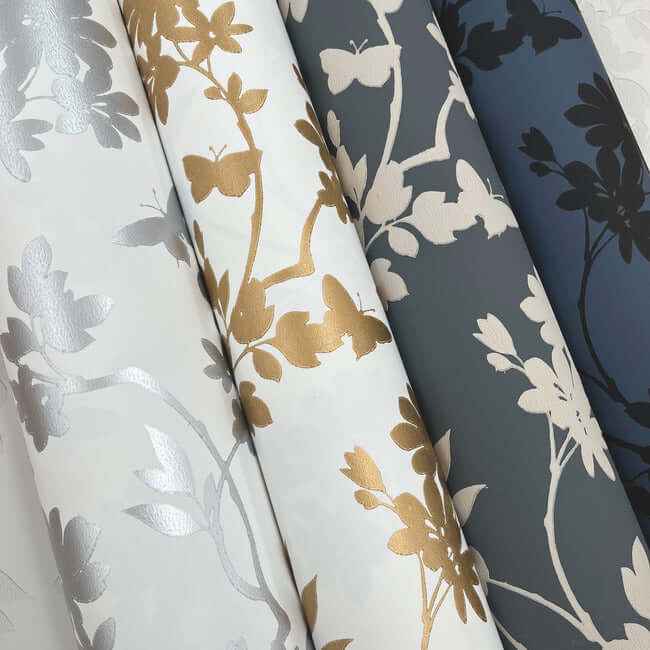 Flutter Vine Light Neutral Wallpaper - York Wallcoverings - DT5026 - York Wallcoverings Wallpaper