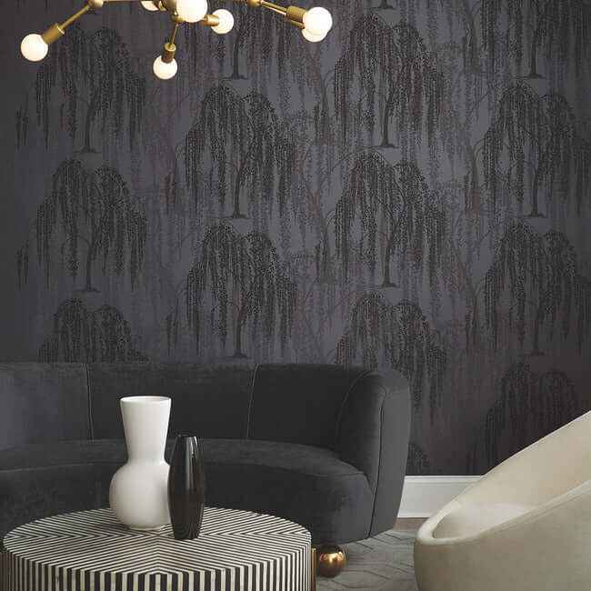 Willow Glow Grey Wallpaper - York Wallcoverings - DT5062 - York Wallcoverings Wallpaper