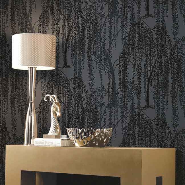 Willow Glow Grey Wallpaper - York Wallcoverings - DT5062 - York Wallcoverings Wallpaper
