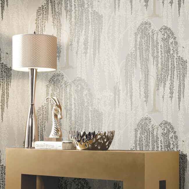 Willow Glow Light Taupe Wallpaper - York Wallcoverings - DT5064 - York Wallcoverings Wallpaper