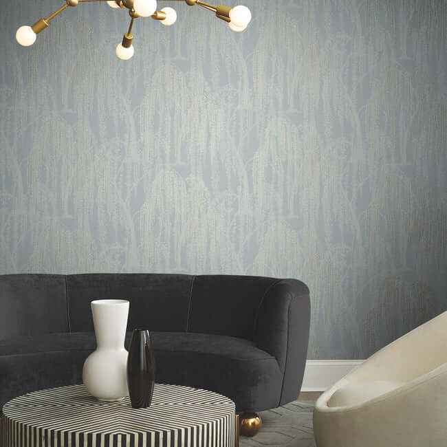 Willow Glow Smokey Blue Wallpaper - York Wallcoverings - DT5063 - York Wallcoverings Wallpaper