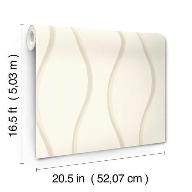 unfurl-off-white-wallpaper-york-wallcoverings-dt5112 - York Wallcoverings Wallpaper