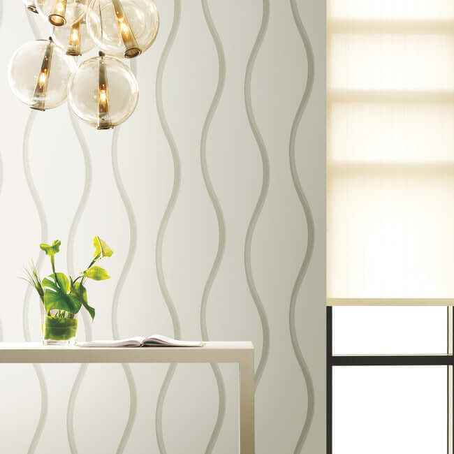 Unfurl White Wallpaper - York Wallcoverings - DT5114 - York Wallcoverings Wallpaper