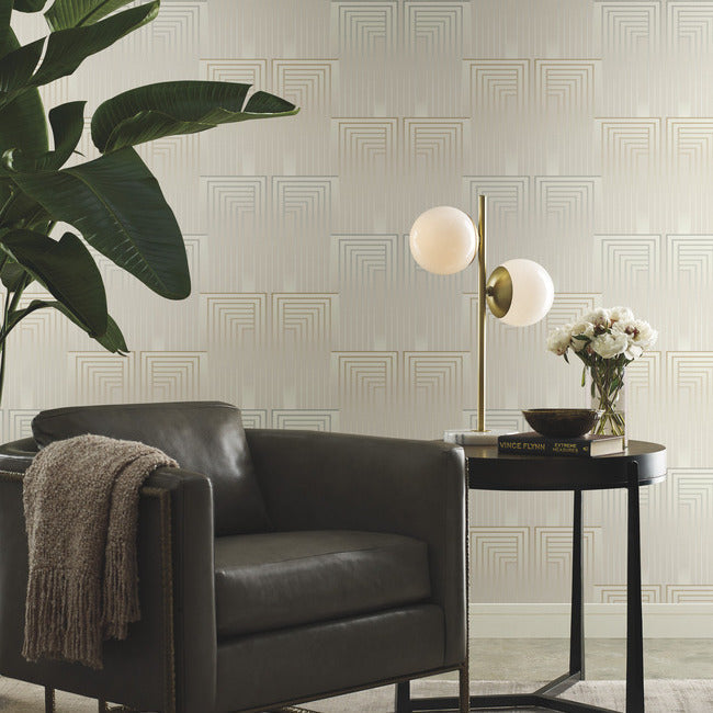 vanishing-wallpaper-silvergold-york-wallcoverings-dt5073 - York Wallcoverings Wallpaper