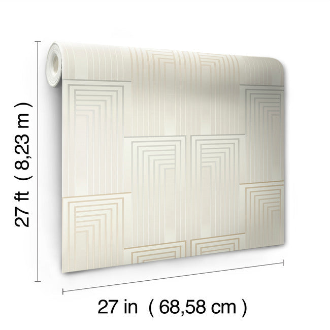vanishing-wallpaper-silvergold-york-wallcoverings-dt5073 - York Wallcoverings Wallpaper