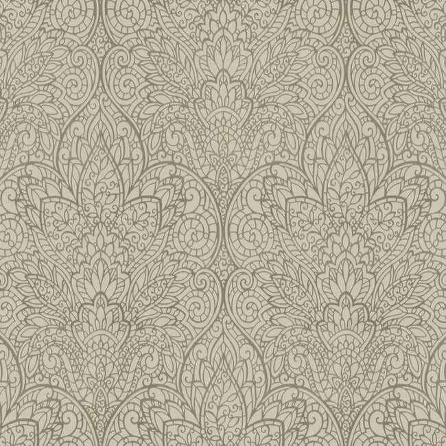 Paradise Brown Metallic Wallpaper - York Wallcoverings - CD4010 - York Wallcoverings Wallpaper