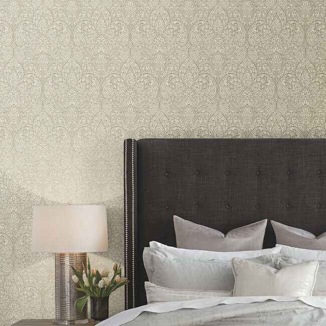 Paradise Brown Metallic Wallpaper - York Wallcoverings - CD4010 - York Wallcoverings Wallpaper