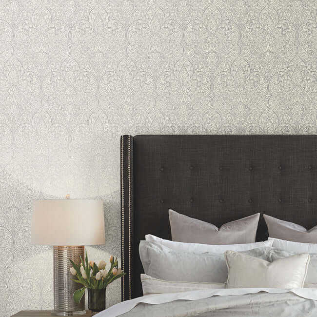 paradise-grey-metallic-wallpaper-york-wallcoverings-cd4011 - York Wallpaper Wallpaper