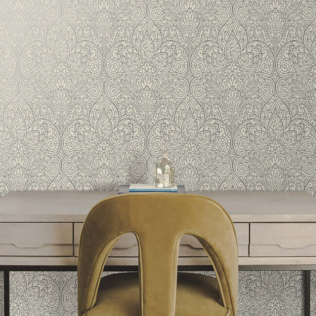 paradise-grey-metallic-wallpaper-york-wallcoverings-cd4011 - York Wallpaper Wallpaper