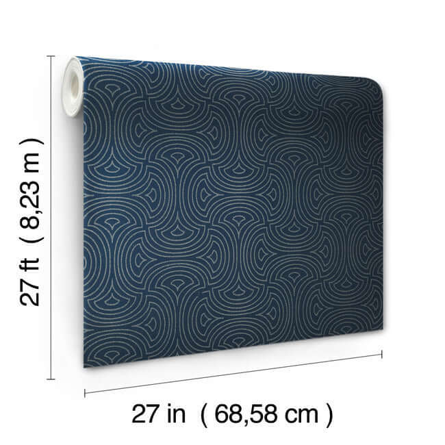 hourglass-navy-wallpaper-york-wallcoverings-dt5143 - York Wallpaper Wallpaper