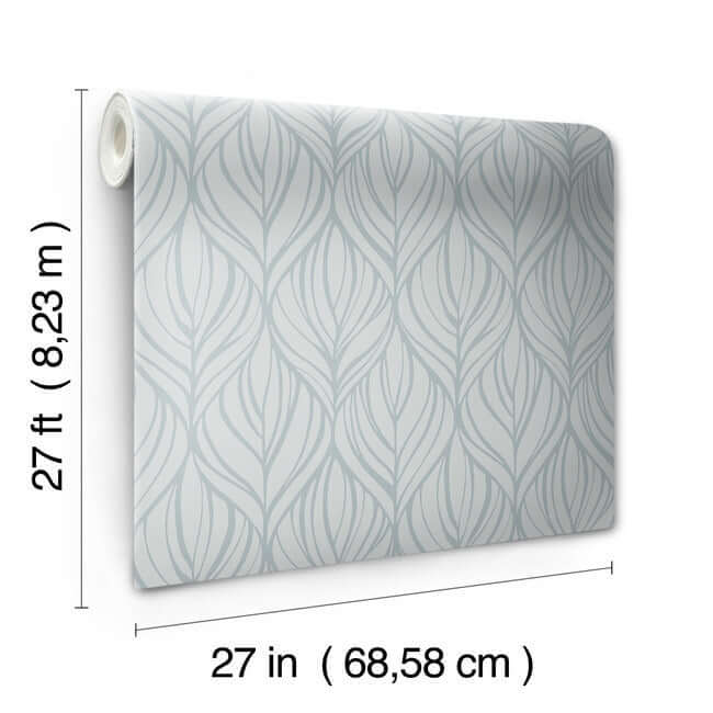 palma-blue-silver-wallpaper-york-wallcoverings-dt5083 - York Wallpaper Wallpaper