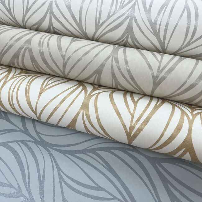 Palma White & Silver Wallpaper - York Wallcoverings - DT5084 - York Wallcoverings Wallpaper