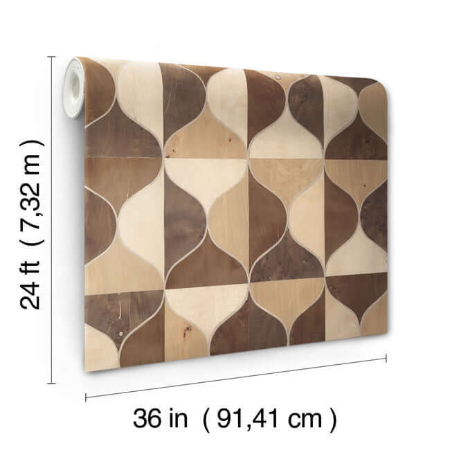 burlwood-ogee-warm-neutral-wallpaper-york-wallcoverings-dt5003 - York Wallpaper Wallpaper