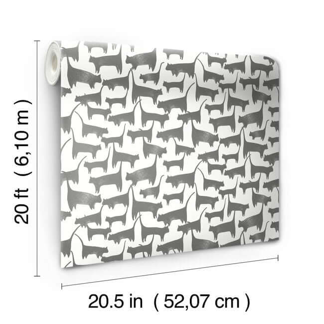 cat-tails-premium-peel-stick-wallpaper-charcoal-york-wallcoverings-psw1340rl - York Wallcoverings Wallpaper