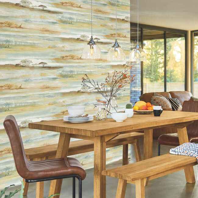 Savanna Sunset Premium Peel Stick Wallpaper Sunset - York Wallcoverings - PSW1348RL - York Wallcoverings Wallpaper
