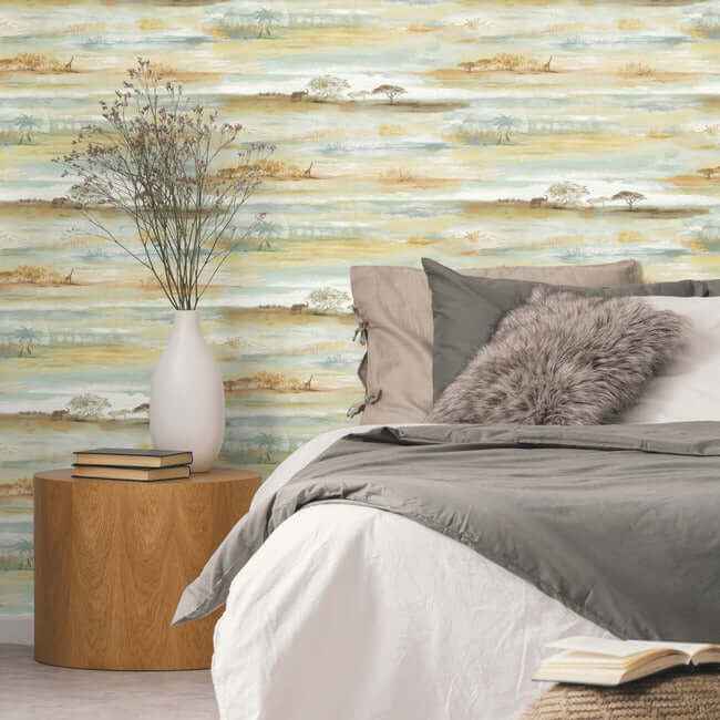 Savanna Sunset Premium Peel Stick Wallpaper Sunset - York Wallcoverings - PSW1348RL - York Wallcoverings Wallpaper