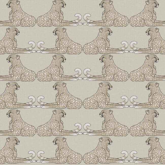 Reclining Cheetahs Premium Peel Stick Wallpaper Taupe - York Wallcoverings - PSW1356RL - York Wallcoverings Wallpaper
