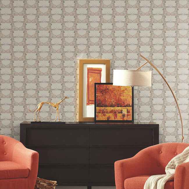 Reclining Cheetahs Premium Peel Stick Wallpaper Taupe - York Wallcoverings - PSW1356RL - York Wallcoverings Wallpaper