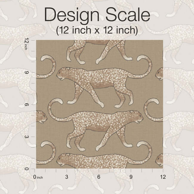 big-cat-walk-premium-peel-stick-wallpaper-fawn-york-wallcoverings-psw1358rl - York Wallcoverings Wallpaper