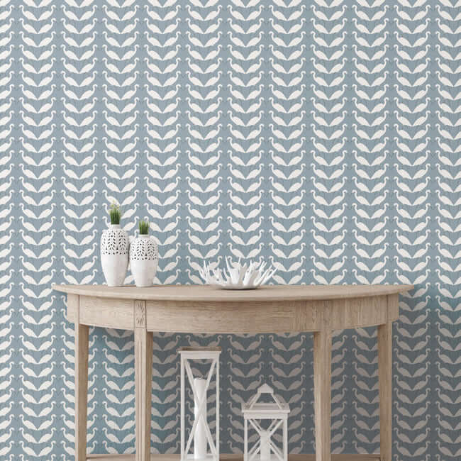 elegant-birds-premium-peel-stick-wallpaper-denim-york-wallcoverings-psw1347rl - York Wallcoverings Wallpaper