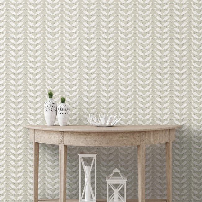 elegant-birds-premium-peel-stick-wallpaper-neutral-york-wallcoverings-psw1346rl - York Wallcoverings Wallpaper