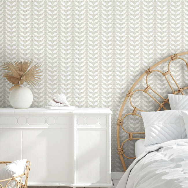 elegant-birds-premium-peel-stick-wallpaper-neutral-york-wallcoverings-psw1346rl - York Wallcoverings Wallpaper