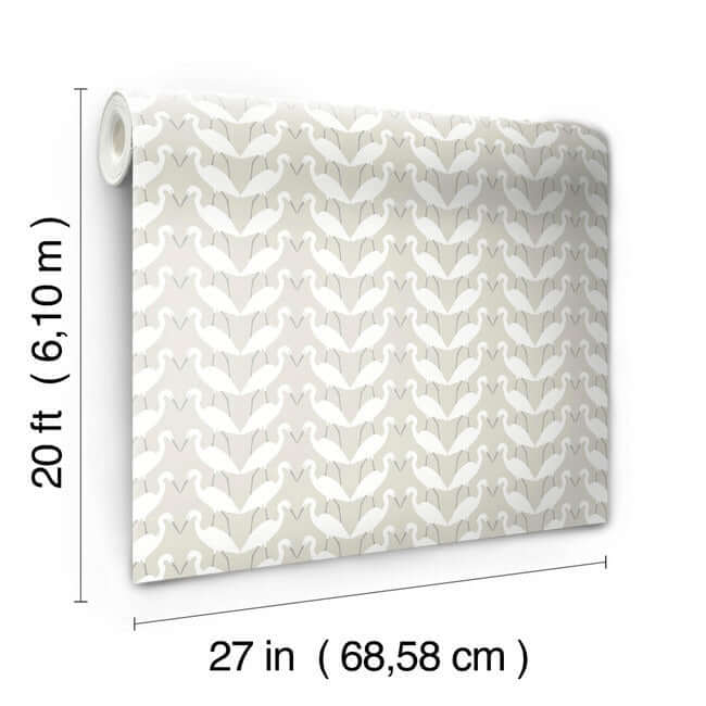 elegant-birds-premium-peel-stick-wallpaper-neutral-york-wallcoverings-psw1346rl - York Wallcoverings Wallpaper