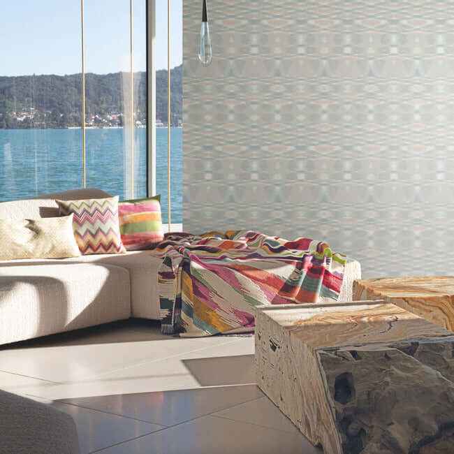 Sunrise Flame Light Blue Wallpaper - York Wallcoverings - MI10321 - York Wallcoverings Wallpaper