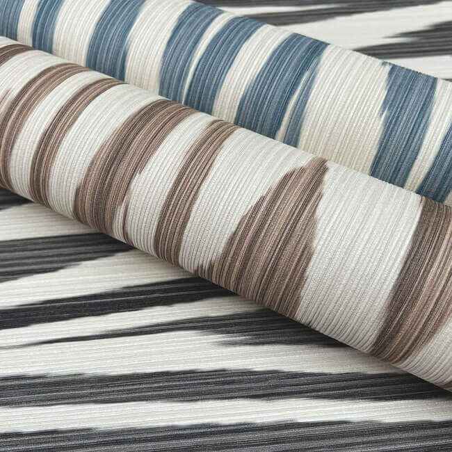 Flamed Zigzag Brown & Cream Wallpaper - York Wallcoverings - MI10342 - York Wallcoverings Wallpaper