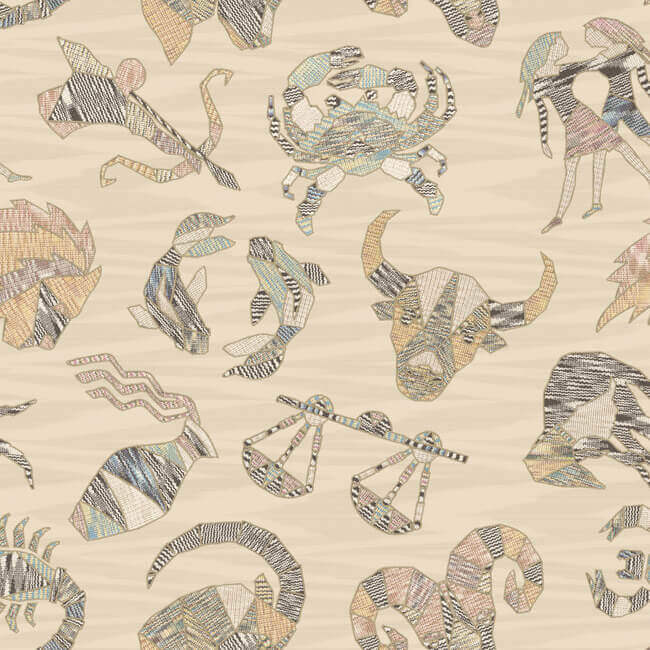 constellations-cream-wallpaper-york-wallcoverings-mi10351 - York Wallcoverings Wallpaper