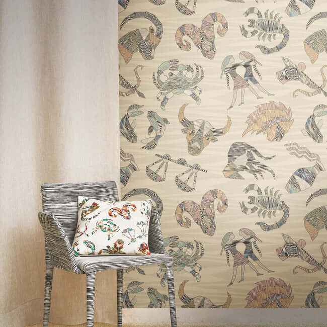 Constellations Cream Wallpaper - York Wallcoverings - MI10351 - York Wallcoverings Wallpaper