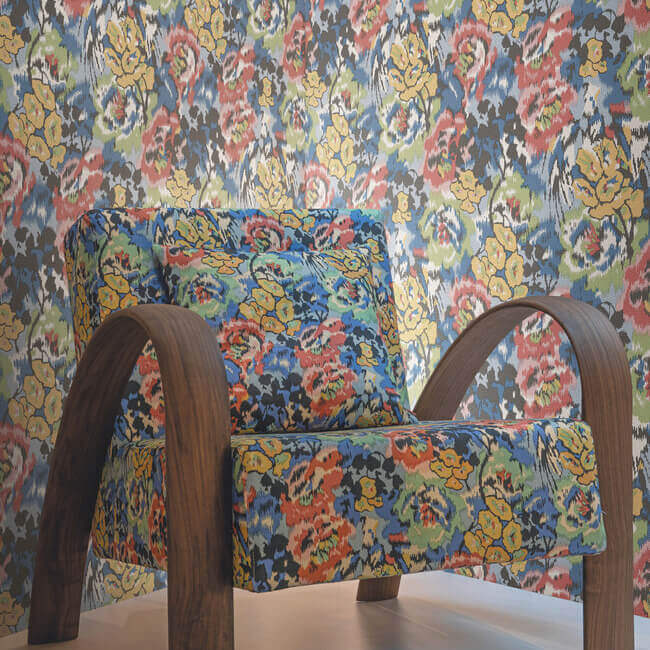 flower-pot-blue-wallpaper-york-wallcoverings-mi10300 - York Wallcoverings Wallpaper