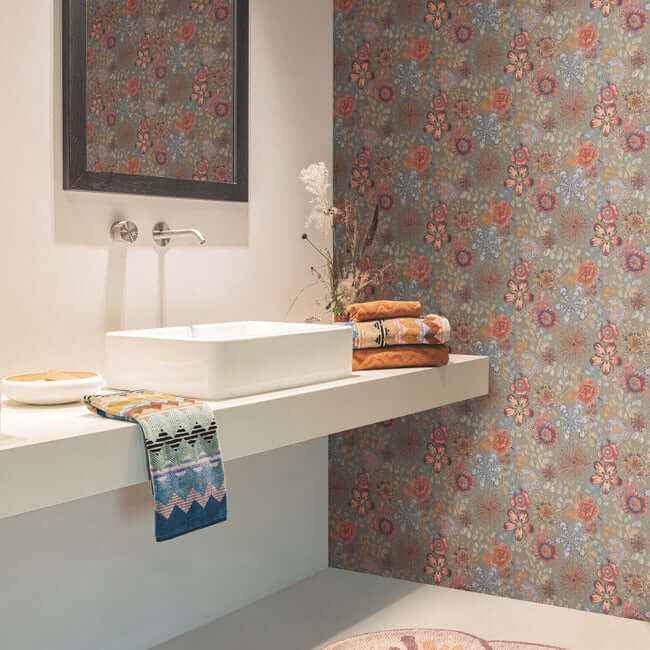 Magic Garden Black Wallpaper - York Wallcoverings - MI10310 - York Wallcoverings Wallpaper