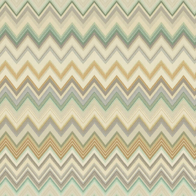 happy-zigzag-green-wallpaper-york-wallcoverings-mi10333 - York Wallpaper Wallpaper