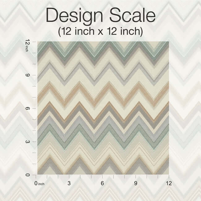 happy-zigzag-green-wallpaper-york-wallcoverings-mi10333 - York Wallpaper Wallpaper