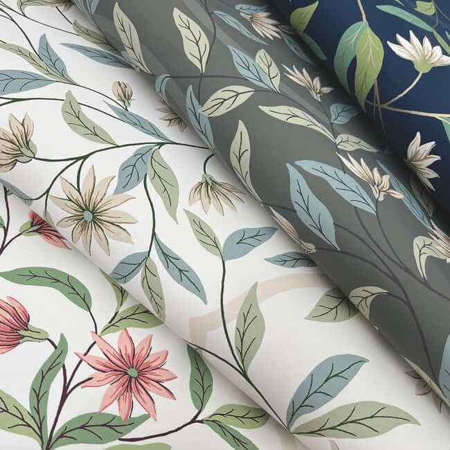 Eucalyptus Jasmine Wallpaper - York Wallcoverings - GO8253