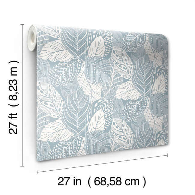 vinca-blue-wallpaper-york-wallcoverings-go8225 - York Wallcoverings Wallpaper