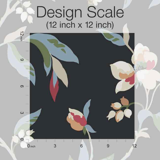 Springtime Wallpaper Midnightmulti - York Wallcoverings - GO8281 - York Wallcoverings Wallpaper