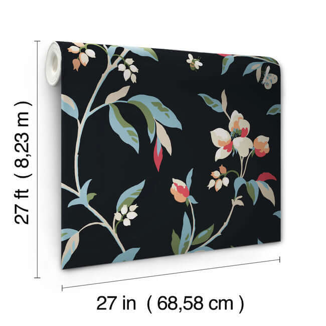 springtime-wallpaper-midnightmulti-york-wallcoverings-go8281 - York Wallcoverings Wallpaper