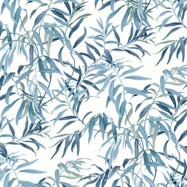 willow-grove-sky-blue-wallpaper-york-wallcoverings-go8242 - York Wallcoverings Wallpaper