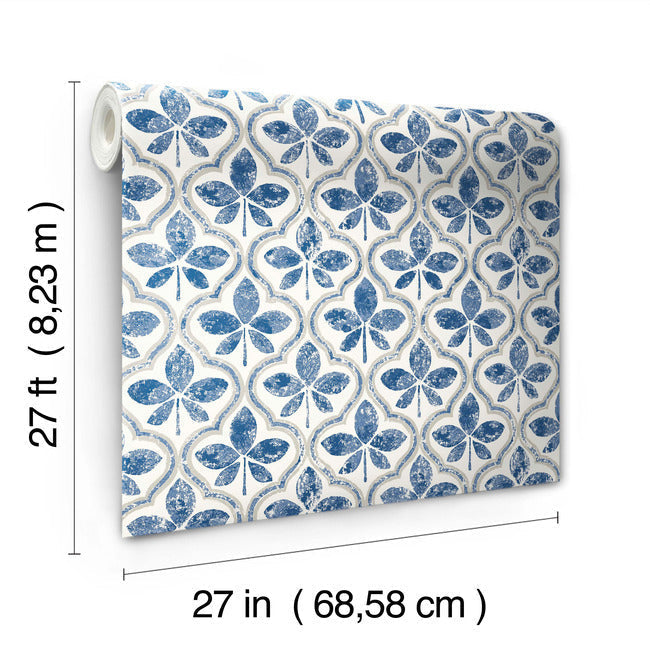 sevilla-wallpaper-cobalt-york-wallcoverings-go8273 - York Wallcoverings Wallpaper