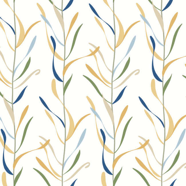 chloe-vine-ochre-wallpaper-york-wallcoverings-go8325 - York Wallpaper Wallpaper