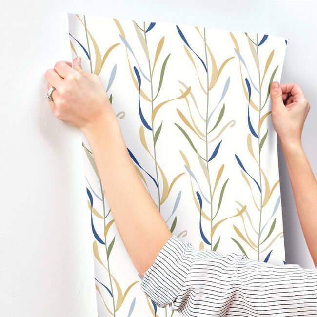 chloe-vine-ochre-wallpaper-york-wallcoverings-go8325 - York Wallpaper Wallpaper