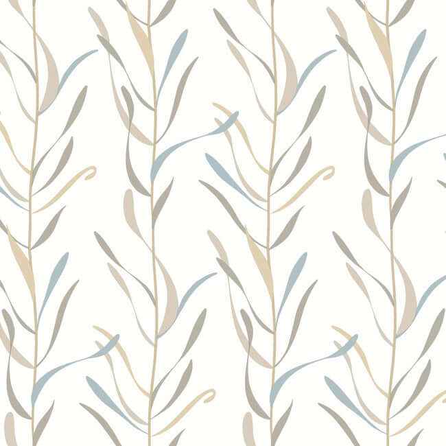Chloe Vine Wallpaper River Rock - York Wallcoverings - GO8322 - York Wallcoverings Wallpaper