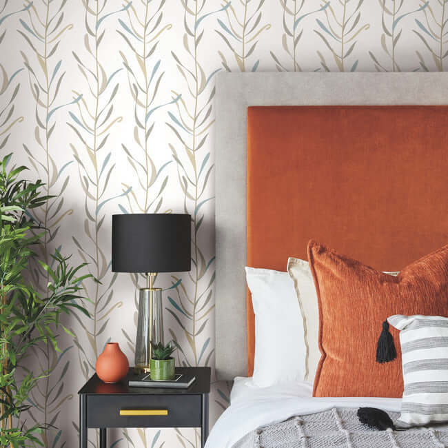 chloe-vine-wallpaper-river-rock-york-wallcoverings-go8322 - York Wallcoverings Wallpaper
