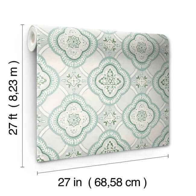 Garden Trellis Rain Wallpaper - York Wallcoverings - GO8211 - York Wallcoverings Wallpaper