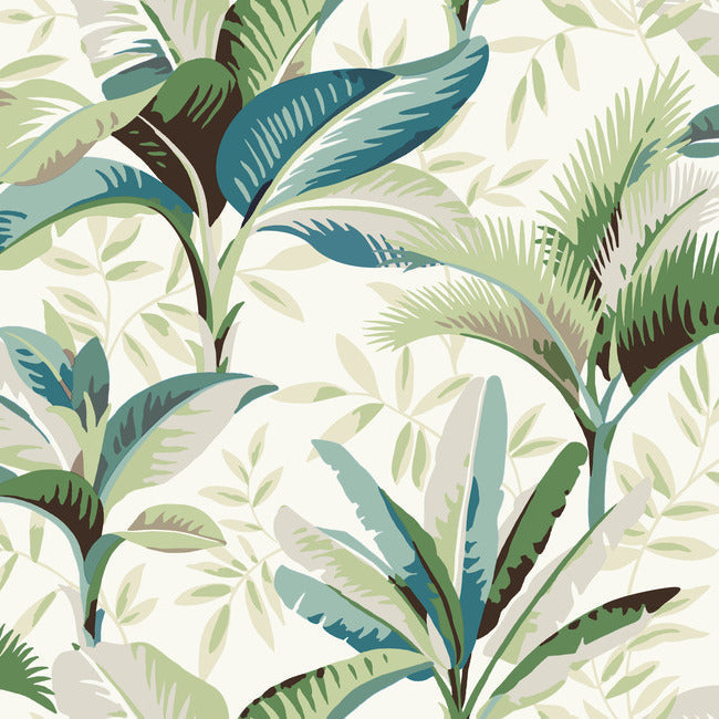 summerhouse-wallpaper-peacock-york-wallcoverings-go8202 - York Wallcoverings Wallpaper